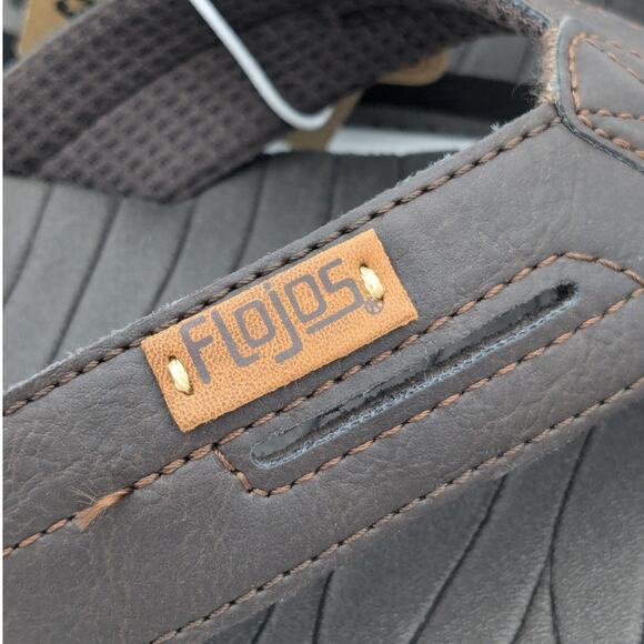 Flojos Waverunner Men's Summer Flip Flop Thong Sandals Brown Size US13 EU47 - Picture 11 of 11